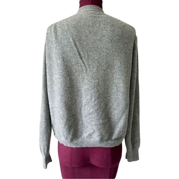 J. Crew Relaxed Fit cashmere cardigan sweater size S Gray Button Front Pockets - Picture 3 of 9